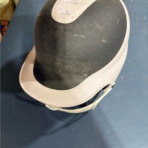 Black and White Girls Softball Helmet - 6 1/2 to 7 3/8 size